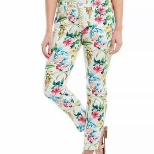 Tommy Bahama Floral Print Pant Size 32 White Pink
